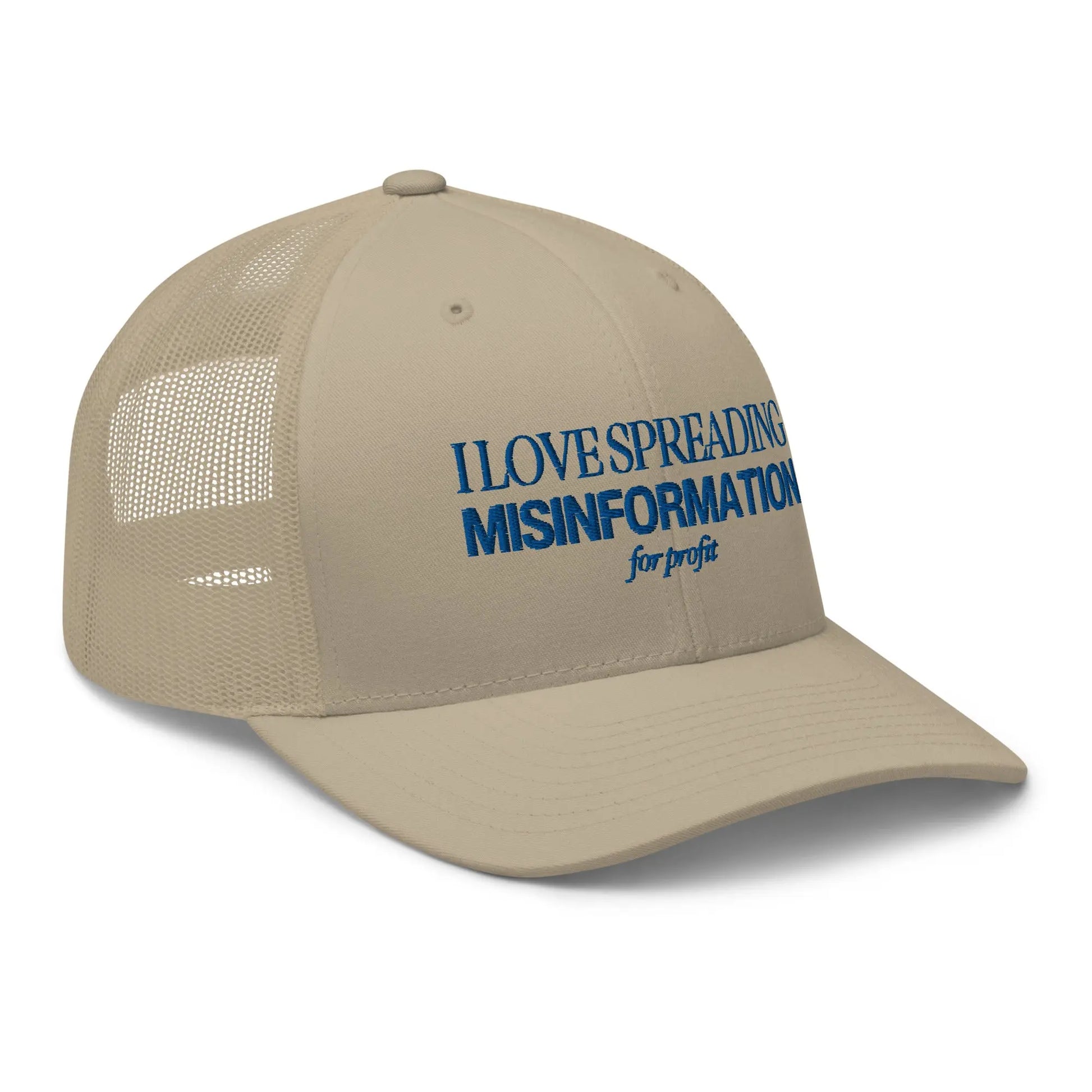 "I Love Spreading Misinformation" Trucker Cap Spirit Capital